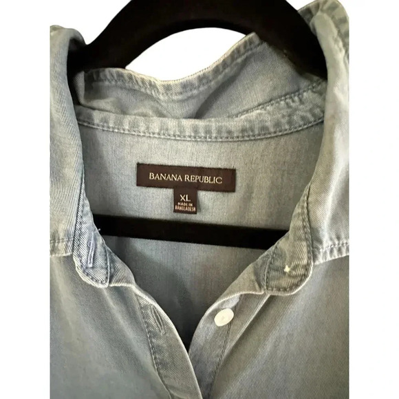 Banana Republic Button-Down Midi Casual Shirt Dress Size XL - Picture 2 of 6